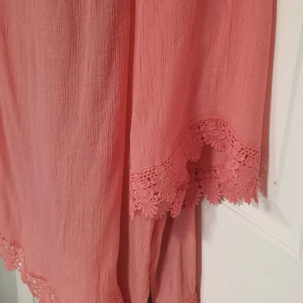 NEW DIRECTIONS 3/4 Sleeve  Crochet Detail Semi Sheer Blouse Size XL - Picture 3 of 8